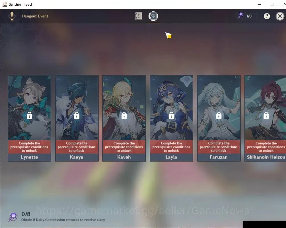 Genshin Impact Accounts Asia|Starter|AR 31|1 Limit +1(*5Wep)| Nefer |MC Fe image 11