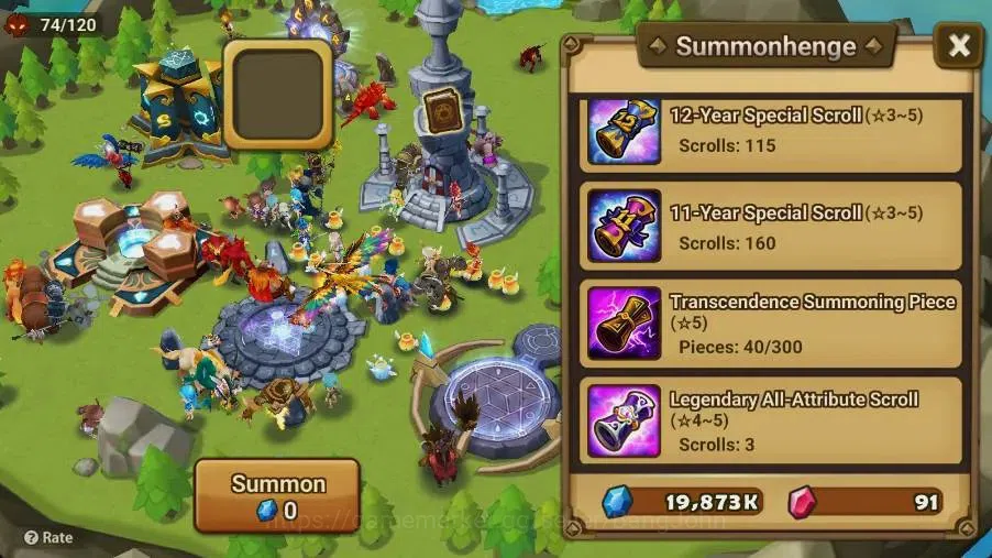 Summoners War: Sky Arena Accounts Starter GLOBAL | NB 5 TESHAR,Starter Gacha 115 12Y+160 11Y Scrool, 3 Legendary All 3