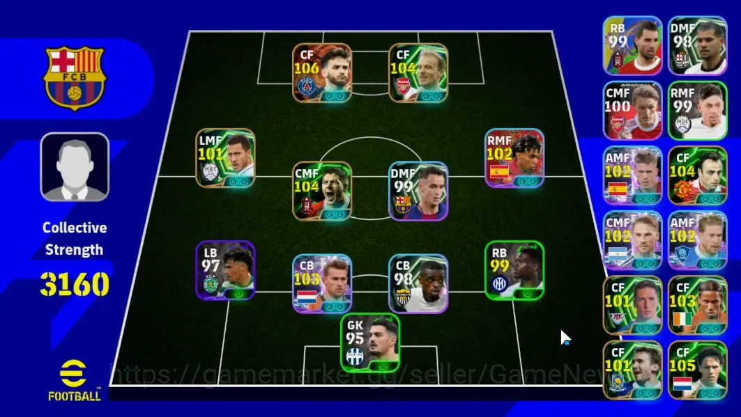 eFootball Accounts Android|1k Coins|BigTime Kvaratskhella,Epic Dennis image 2