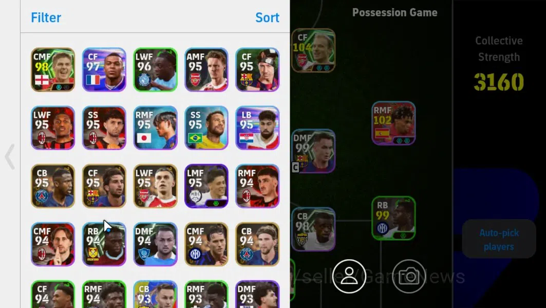 eFootball Accounts Android|1k Coins|BigTime Kvaratskhella,Epic Dennis image 3