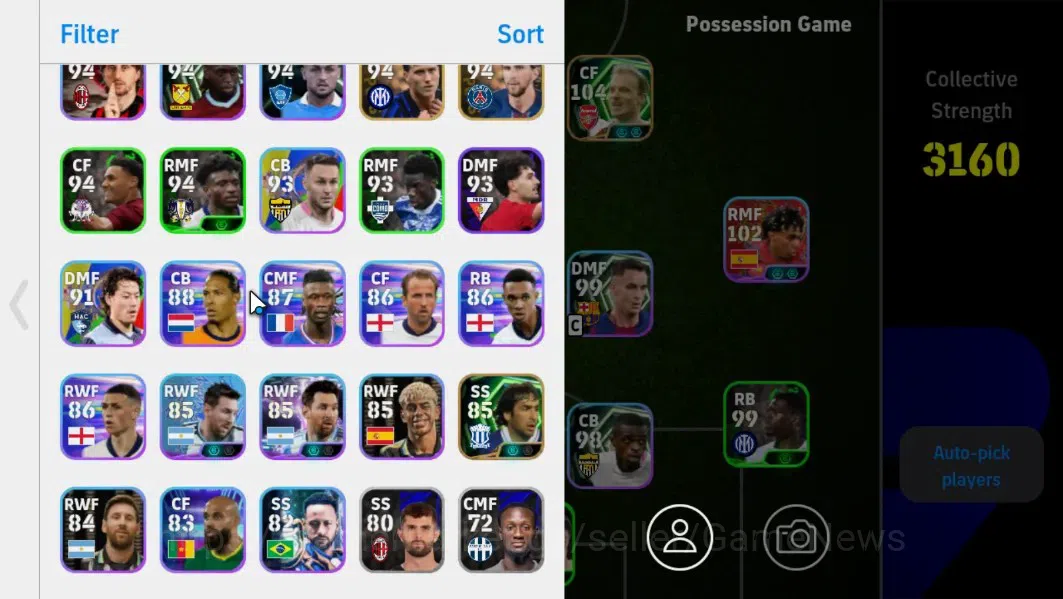 eFootball Accounts Android|1k Coins|BigTime Kvaratskhella,Epic Dennis image 4