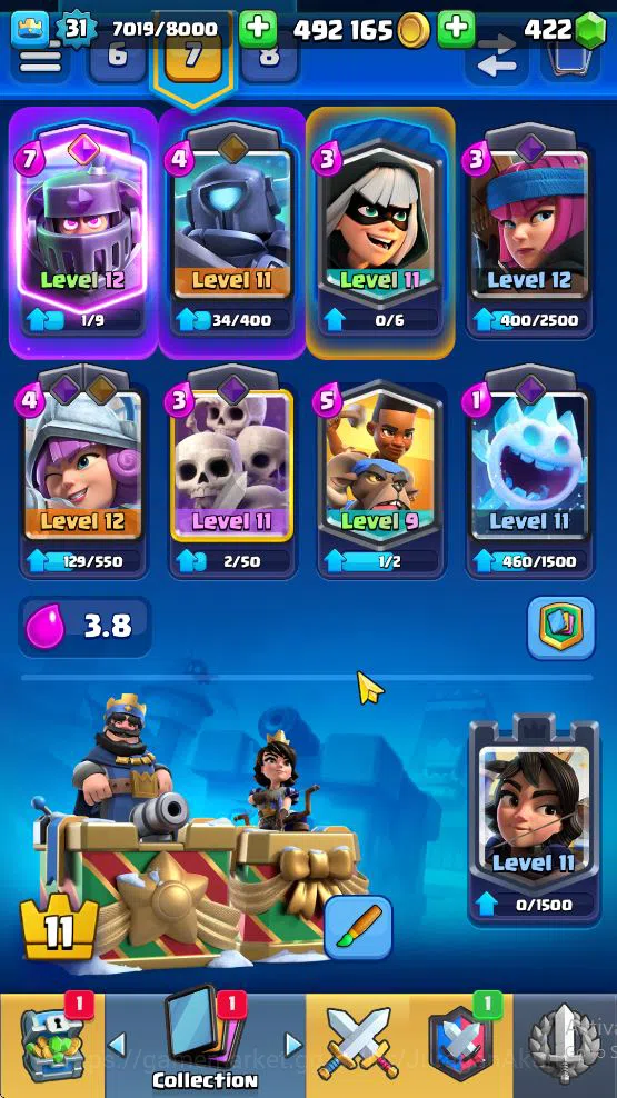Clash Royale Accounts Midgame Lvl 31|Trophy 5900|KTL 11|Limited Skin|Card 113| 1 Hero 7 EVO 1 Champ 20 Legendary 33 Epic,30 3