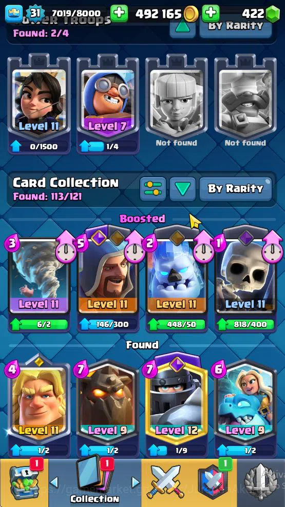 Clash Royale Accounts Midgame Lvl 31|Trophy 5900|KTL 11|Limited Skin|Card 113| 1 Hero 7 EVO 1 Champ 20 Legendary 33 Epic,30 4