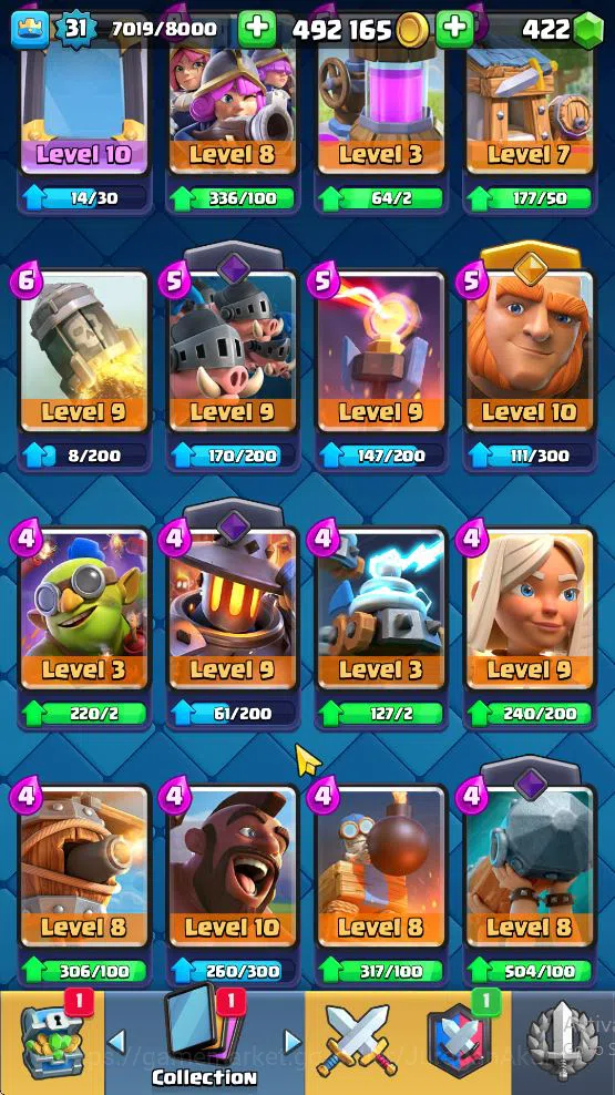 Clash Royale Accounts Midgame Lvl 31|Trophy 5900|KTL 11|Limited Skin|Card 113| 1 Hero 7 EVO 1 Champ 20 Legendary 33 Epic,30 8