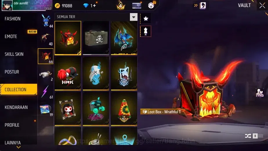 Free Fire Accounts Indonesia|4 Evo[AK47-BlueFlame,SCAR-Megalodon,M101 image 15