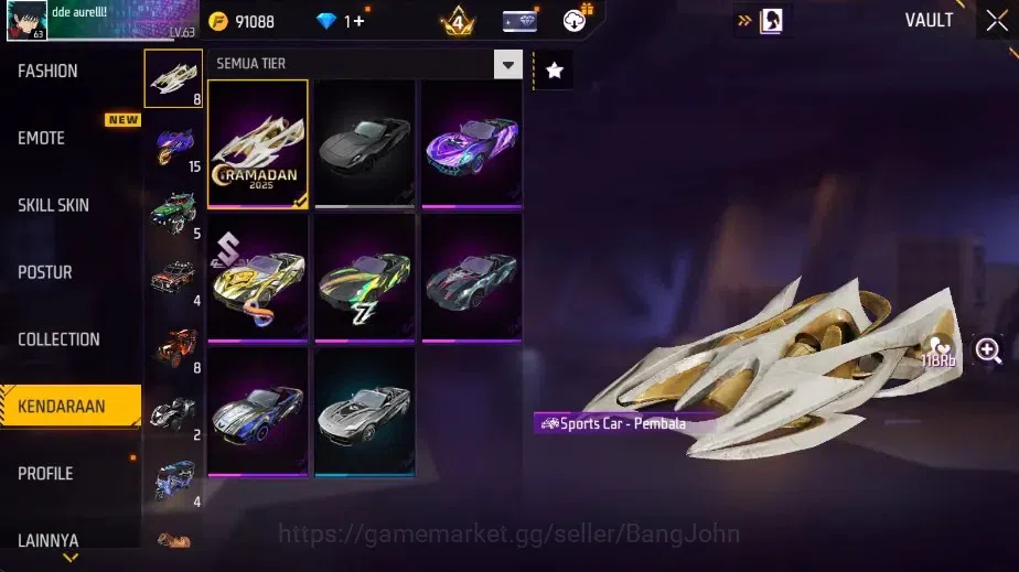 Free Fire Accounts Indonesia|4 Evo[AK47-BlueFlame,SCAR-Megalodon,M101 image 18
