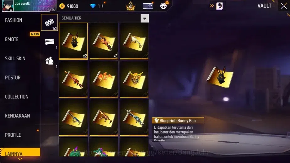 Free Fire Accounts Indonesia|4 Evo[AK47-BlueFlame,SCAR-Megalodon,M101 image 20