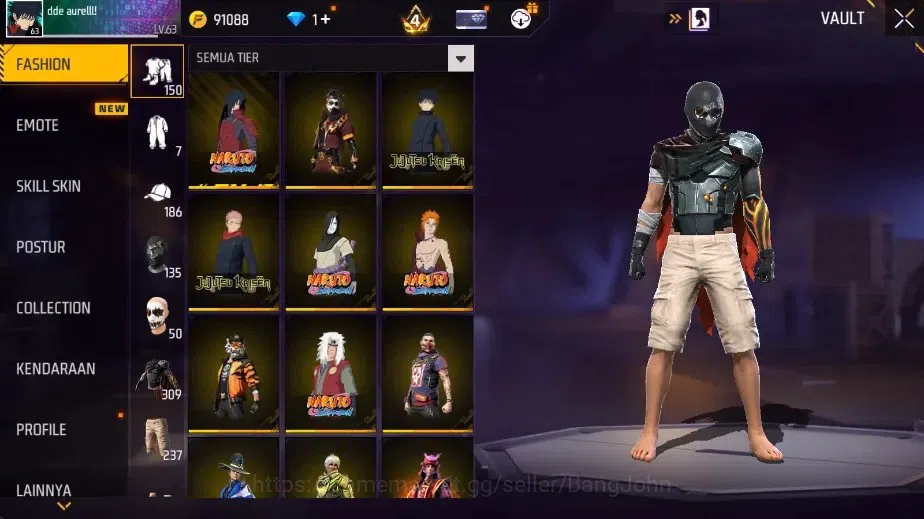 Free Fire Accounts Indonesia|4 Evo[AK47-BlueFlame,SCAR-Megalodon,M101 image 4