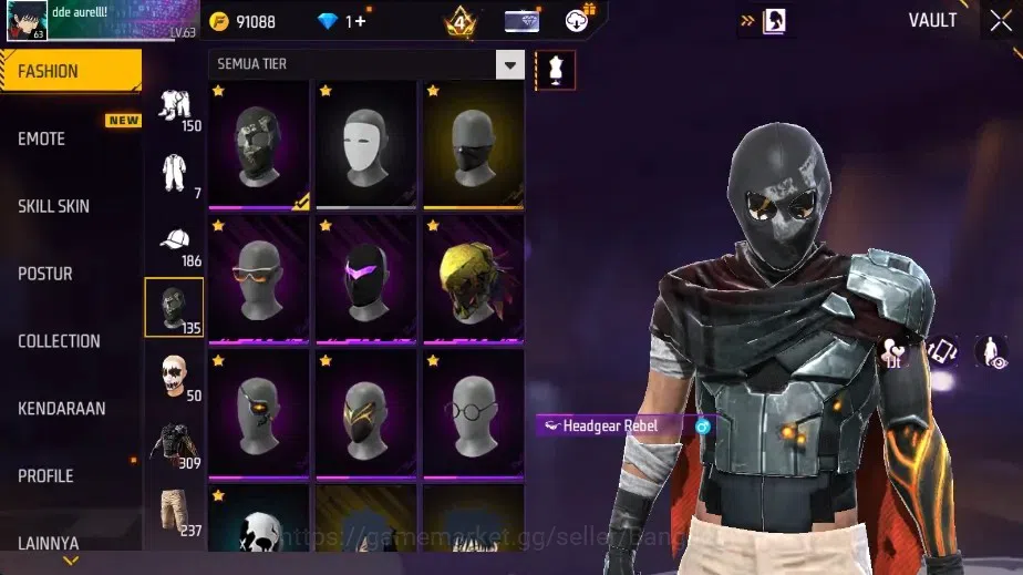 Free Fire Accounts Indonesia|4 Evo[AK47-BlueFlame,SCAR-Megalodon,M101 image 7