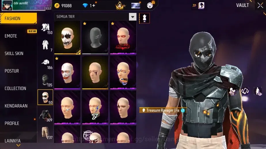 Free Fire Accounts Indonesia|4 Evo[AK47-BlueFlame,SCAR-Megalodon,M101 image 8