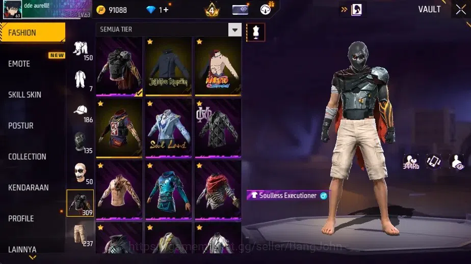 Free Fire Accounts Indonesia|4 Evo[AK47-BlueFlame,SCAR-Megalodon,M101 image 9