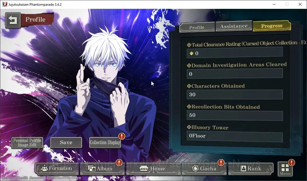 Jujutsu Kaisen: Phantom Parade Accounts NA |PR 3|9 SSR 1 Limited|Within Infinity Gojo,CEFB image 5