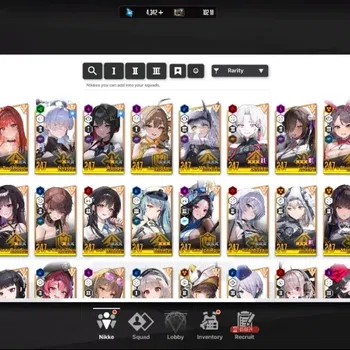 Goddess of Victory: Nikke Accounts Endgame GLOBAL|104 SSR|4K Gems,430 Gold Ticket|SyncLv247|Pwr 360K|Full Meta Team,7