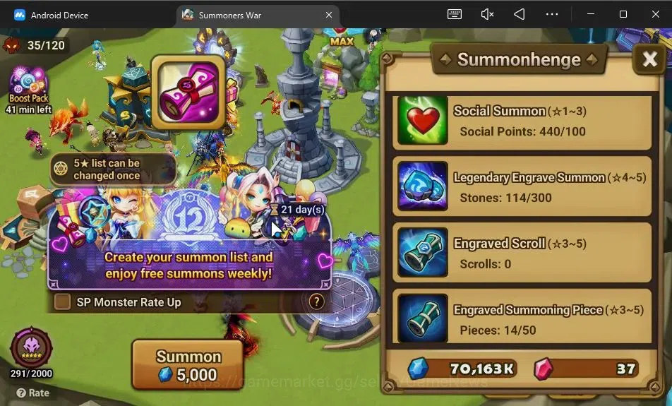 Summoners War: Sky Arena Accounts GLOBAL Lv 33|1 LD[Hanwul]|11 Total NB5[Rica,Feng Y image 15