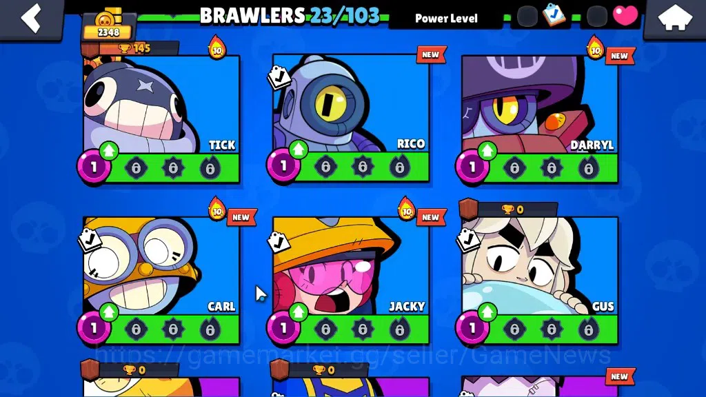 Brawl Stars Accounts 2348 Trophy|9,7k Bling|23 Brawlers 3 Max|Full Buff image 9