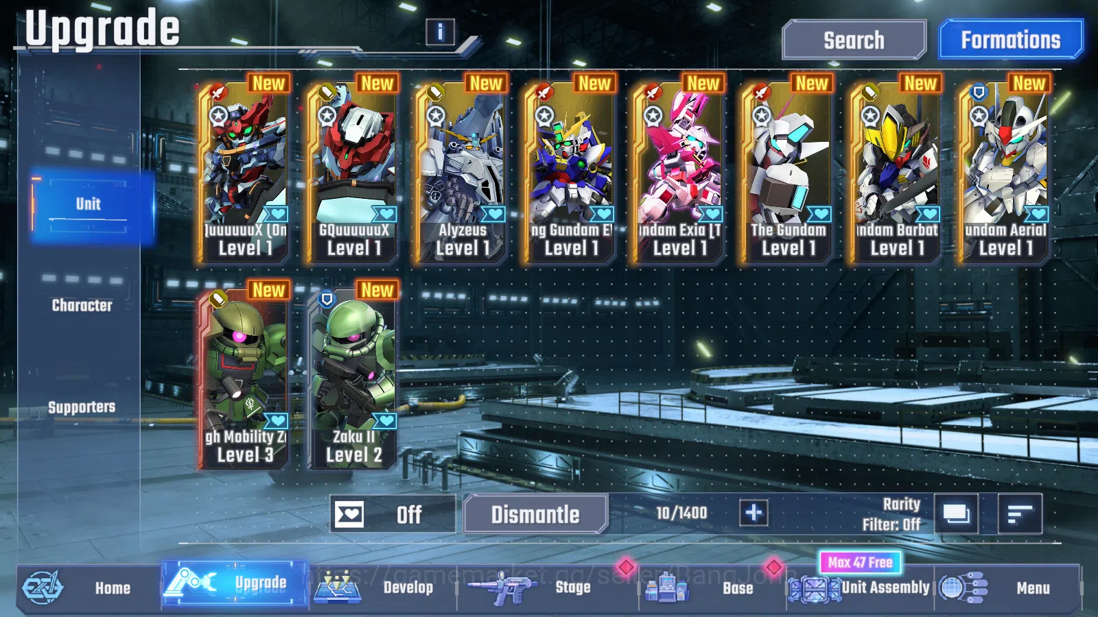 SD Gundam G Generation ETERNAL Accounts Global Rank 1 | FreshStory | 100+K Diamond, Selector Banner On, 8Gundam SSR+ 2Supp 2