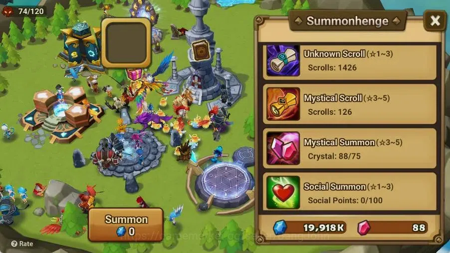 Summoners War: Sky Arena Accounts Starter GLOBAL | NB 5 TESHAR,Starter Gacha 115 12Y+160 11Y Scrool, 3 Legendary All 5