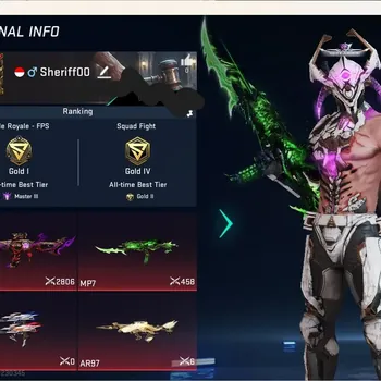 Blood Strike Accounts Collab Skin ASIA|2 Eternal : MP7,D Eagle|6 Limit|24 Ultra Guns|11Collab: TR/OPM/7DS/Bleach/LS|18Ultra