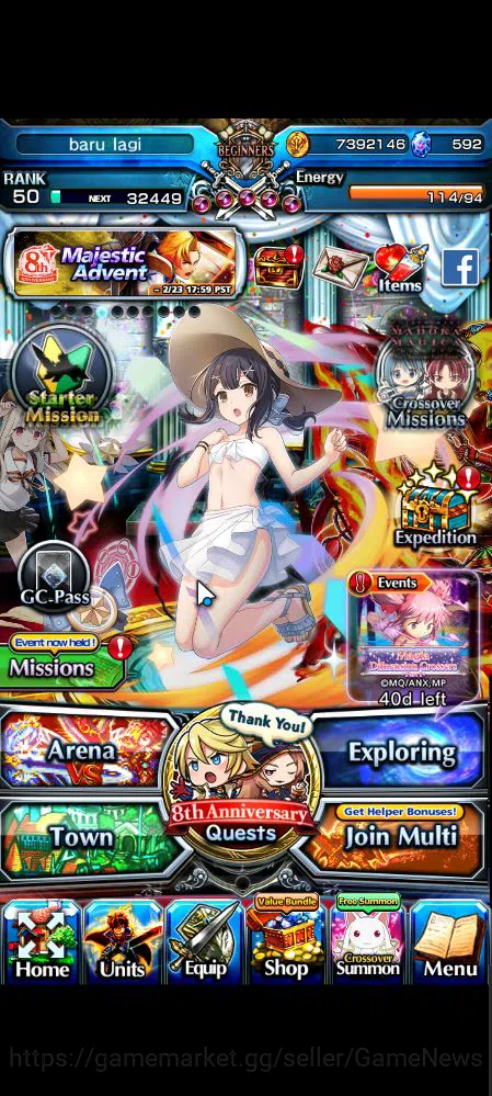 Grand Summoners Accounts Mid-Game Global|Rank 50|6 Ascend|Summer (Miyu,Chloe),Orvell D.Gran,Illya TW,Katana God Luahn,Saber