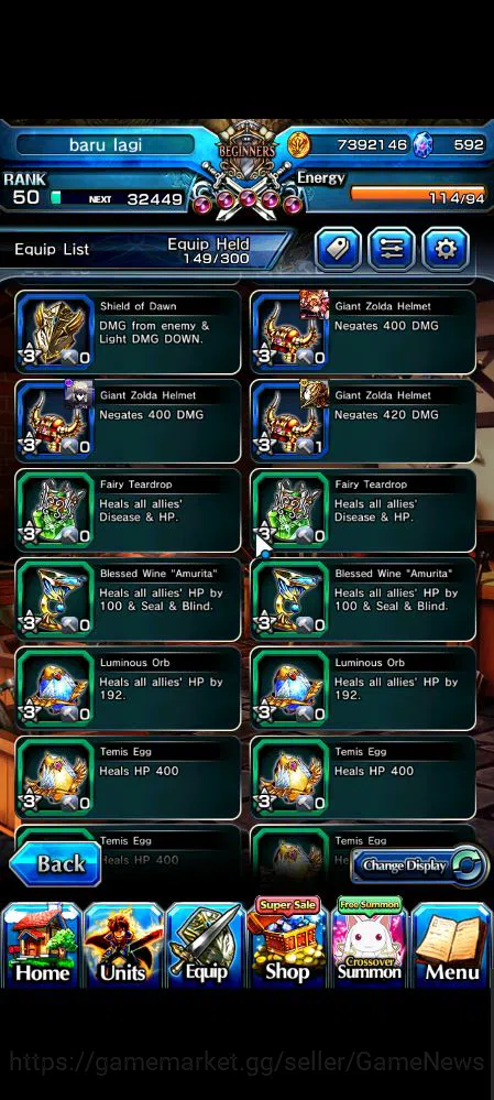 Grand Summoners Accounts Mid-Game Global|Rank 50|6 Ascend|Summer (Miyu,Chloe),Orvell D.Gran,Illya TW,Katana God Luahn,Saber 12
