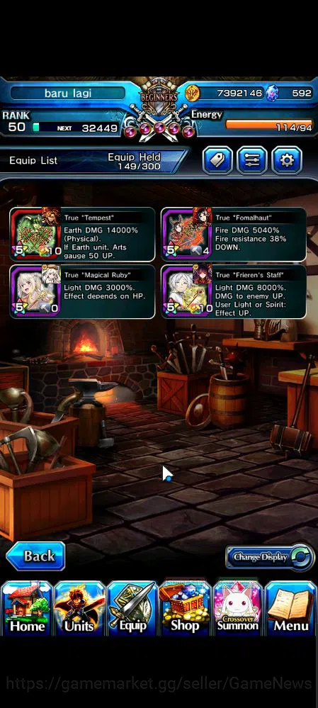 Grand Summoners Accounts Mid-Game Global|Rank 50|6 Ascend|Summer (Miyu,Chloe),Orvell D.Gran,Illya TW,Katana God Luahn,Saber 5