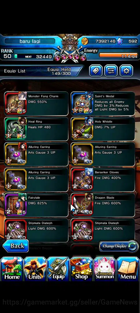 Grand Summoners Accounts Mid-Game Global|Rank 50|6 Ascend|Summer (Miyu,Chloe),Orvell D.Gran,Illya TW,Katana God Luahn,Saber 6