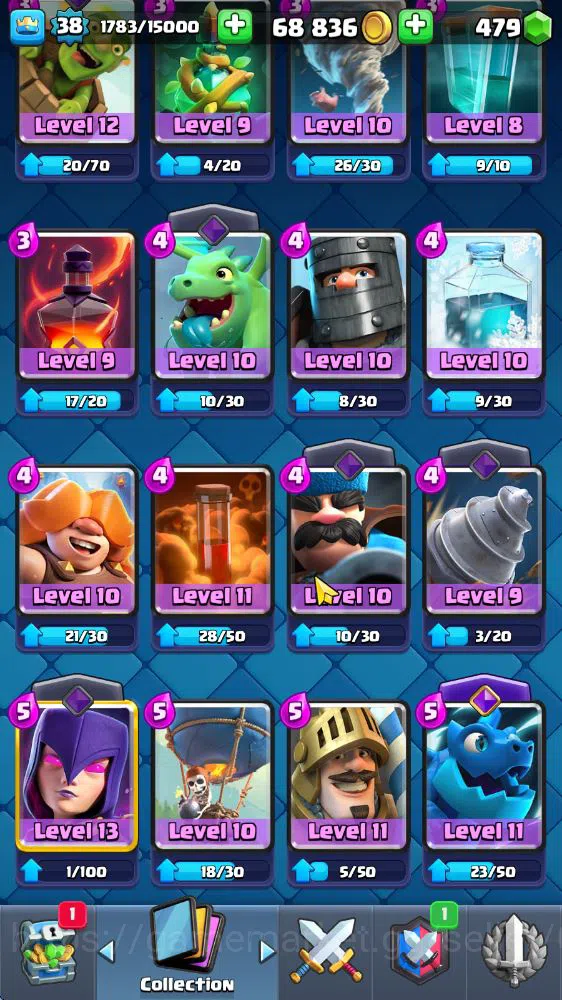 Clash Royale Accounts Lv 38|Trophy 7127|KTL 13|Limited Skin|Card 121|1 H image 10