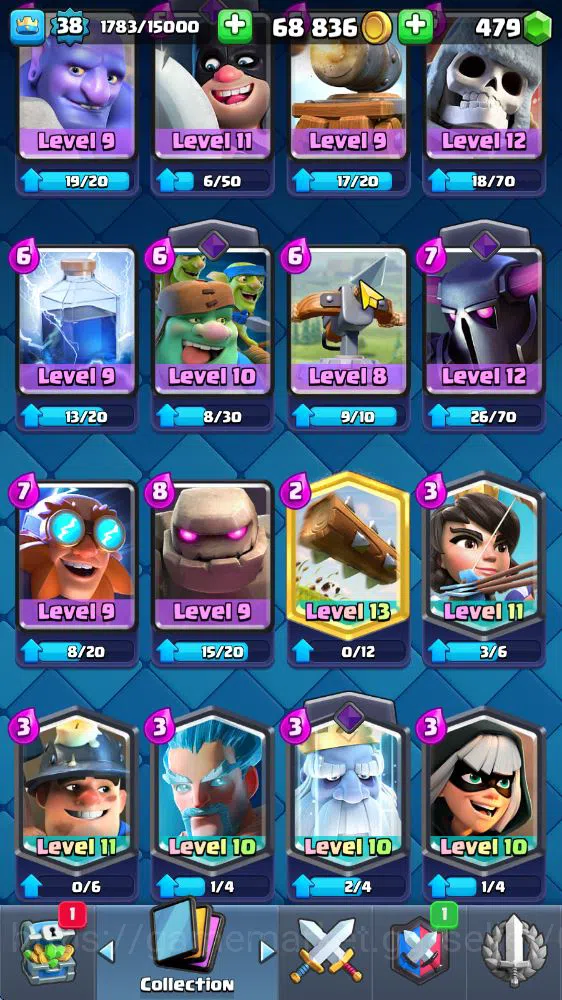Clash Royale Accounts Lv 38|Trophy 7127|KTL 13|Limited Skin|Card 121|1 H image 11