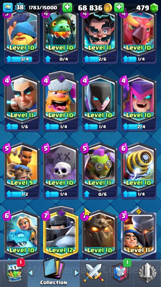 Clash Royale Accounts Lv 38|Trophy 7127|KTL 13|Limited Skin|Card 121|1 H image 12