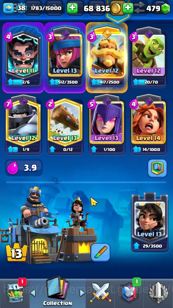 Clash Royale Accounts Lv 38|Trophy 7127|KTL 13|Limited Skin|Card 121|1 H image 3