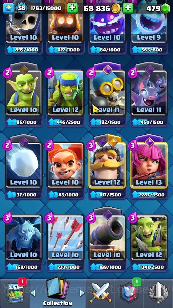 Clash Royale Accounts Lv 38|Trophy 7127|KTL 13|Limited Skin|Card 121|1 H image 6