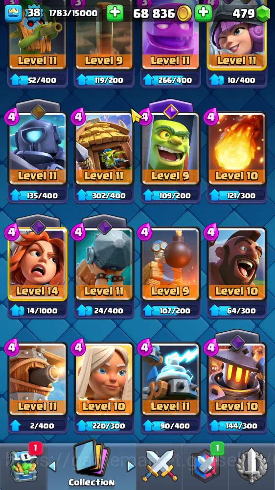 Clash Royale Accounts Lv 38|Trophy 7127|KTL 13|Limited Skin|Card 121|1 H image 8