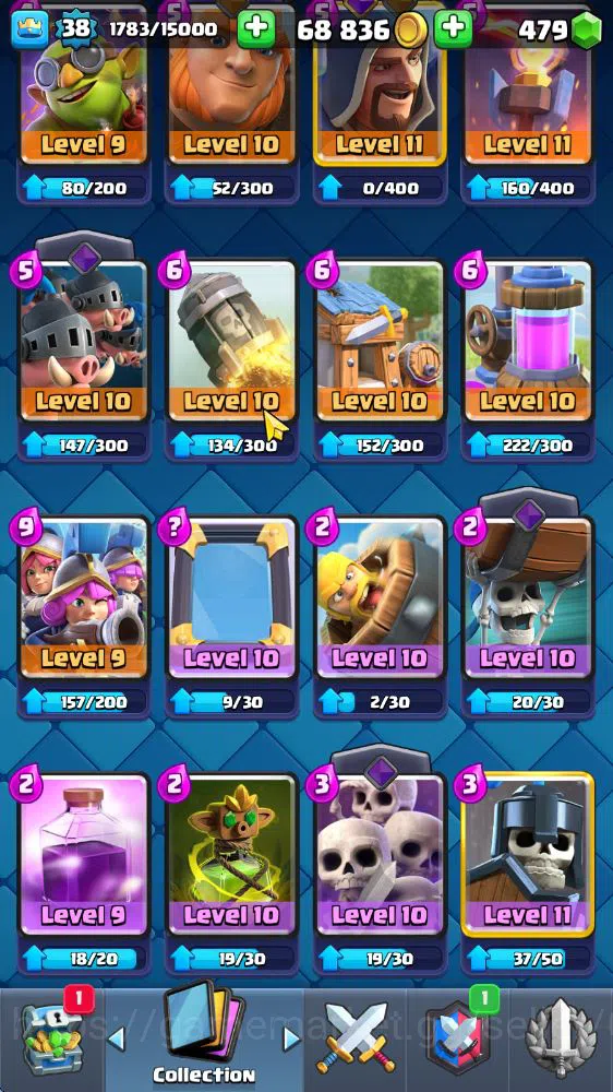 Clash Royale Accounts Lv 38|Trophy 7127|KTL 13|Limited Skin|Card 121|1 H image 9