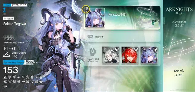 Arknights Accounts Lv 48|153 OP + 16 Skin|5 Limited|ETNC P3,Sakiko To image 3
