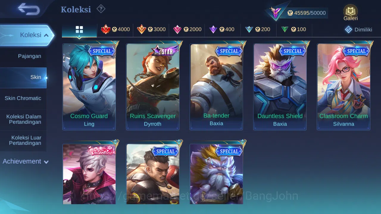 Mobile Legends: Bang Bang Accounts Hero 132 Skin 219 | KOF Karina | Transfor Roger |  image 11