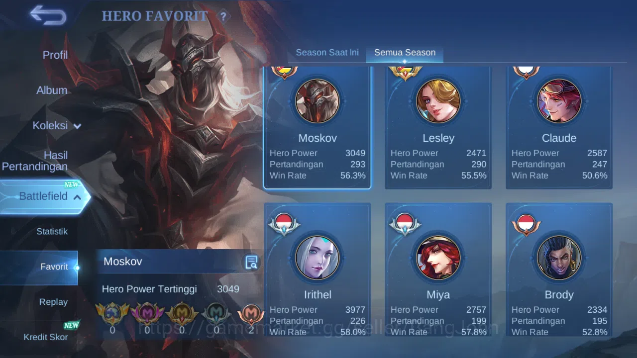 Mobile Legends: Bang Bang Accounts Hero 132 Skin 219 | KOF Karina | Transfor Roger |  image 17