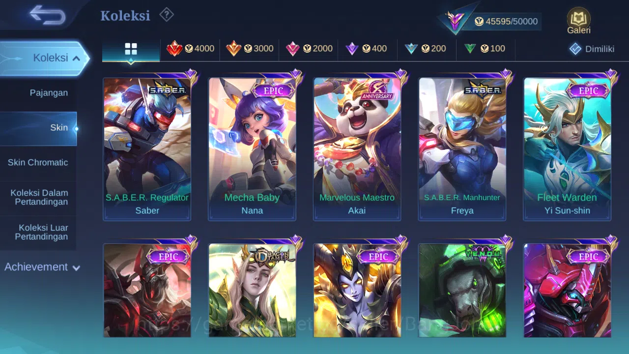 Mobile Legends: Bang Bang Accounts Hero 132 Skin 219 | KOF Karina | Transfor Roger |  image 4