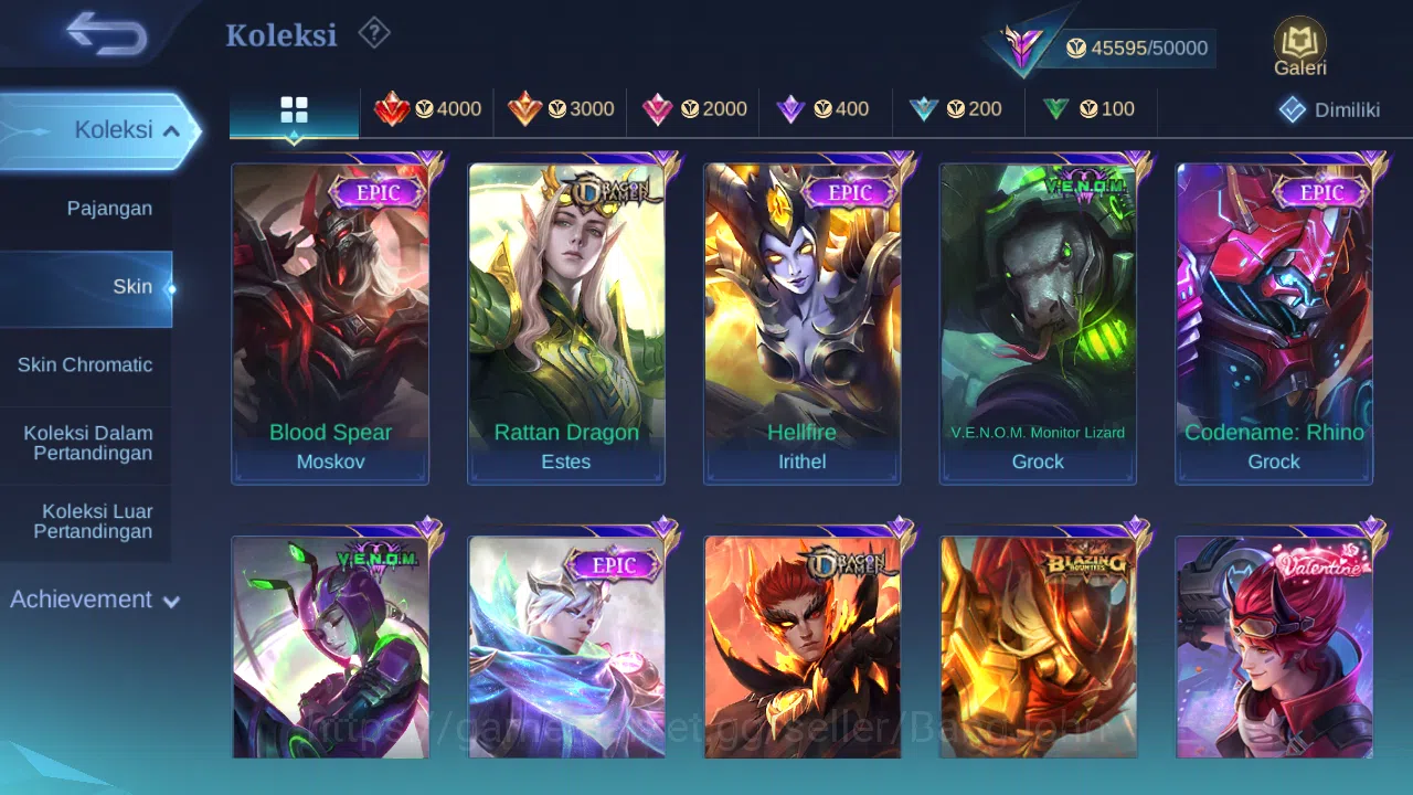 Mobile Legends: Bang Bang Accounts Hero 132 Skin 219 | KOF Karina | Transfor Roger |  image 5