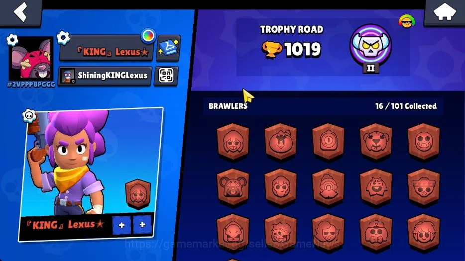 Brawl Stars Accounts 1019 Trophy|10K Bling|16 Brawlers 3 Max Lvl: Shelly,Dynamike Mr P|3 Myth Moe,Lou,Mr P|CN ON|Take 2