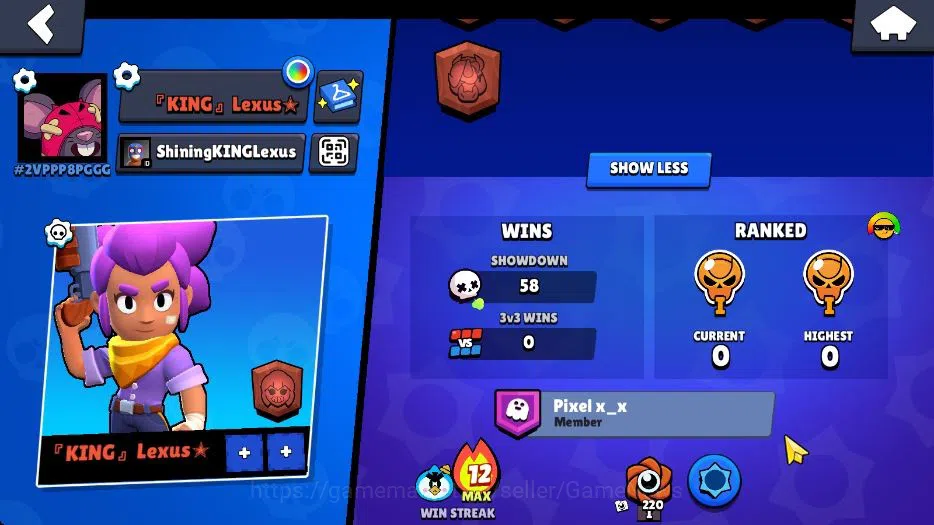 Brawl Stars Accounts 1019 Trophy|10K Bling|16 Brawlers 3 Max Lvl: Shelly,Dynamike Mr P|3 Myth Moe,Lou,Mr P|CN ON|Take 3