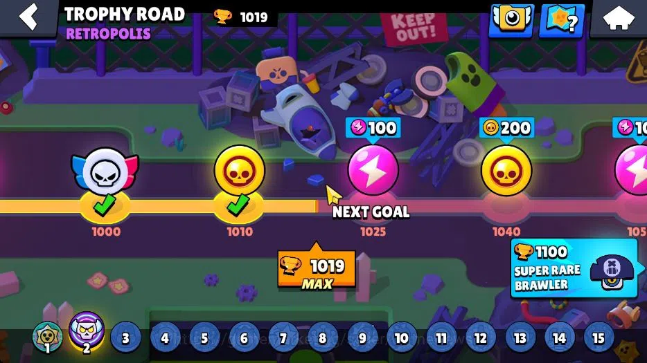 Brawl Stars Accounts 1019 Trophy|10K Bling|16 Brawlers 3 Max Lvl: Shelly,Dynamike Mr P|3 Myth Moe,Lou,Mr P|CN ON|Take 4