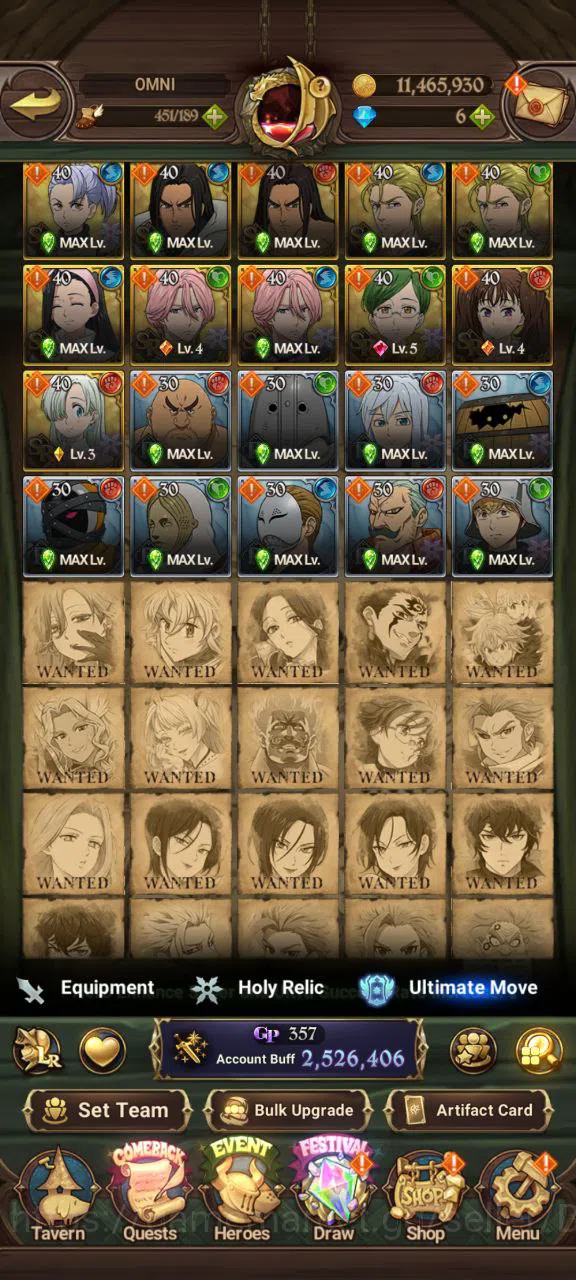 The Seven Deadly Sins: Grand Cross Accounts GLOBAL | 2,5M CC | 5 UR Merlin Esca, King Diana, M image 5