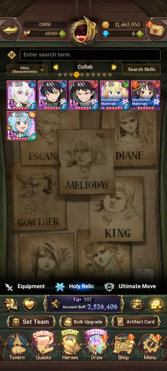 The Seven Deadly Sins: Grand Cross Accounts GLOBAL | 2,5M CC | 5 UR Merlin Esca, King Diana, M image 6
