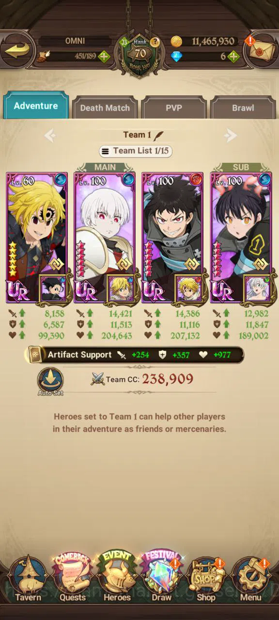The Seven Deadly Sins: Grand Cross Accounts GLOBAL | 2,5M CC | 5 UR Merlin Esca, King Diana, M image 7