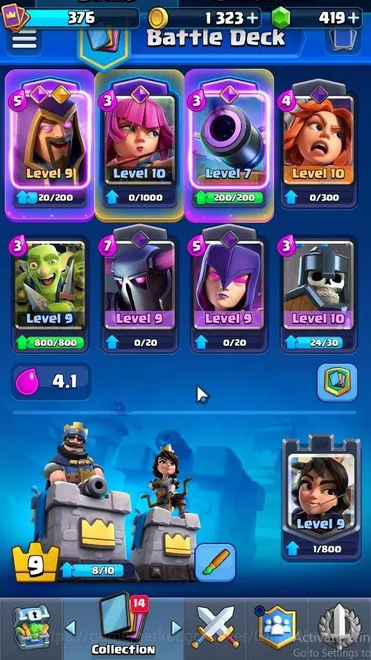 Clash Royale Accounts Lv 376|Trophy 3045|KTL 9|Card 48/121|1 Hero 3 EVO image 4