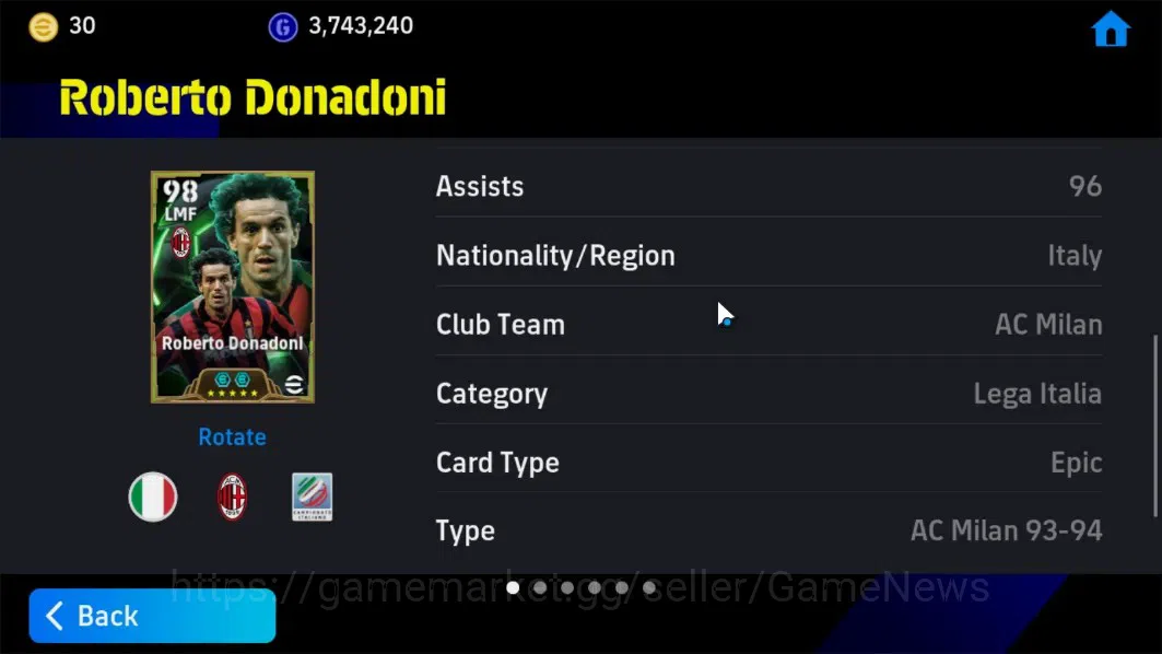 eFootball Accounts Android|Epic Roberto Donadoni,Dimitar Berbatov,Ste image 10