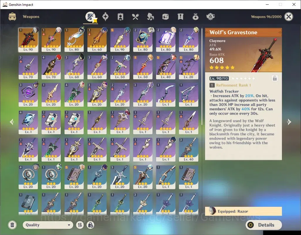 Genshin Impact Accounts ASIA|AR 57|5 Limited + 4 (*5Weapon)|Nicole,Nahida, image 3
