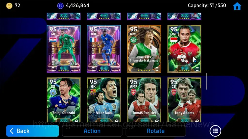 eFootball Accounts Android |Big Time (Shunsuke Nakamura)27 Epic,17Leg image 11