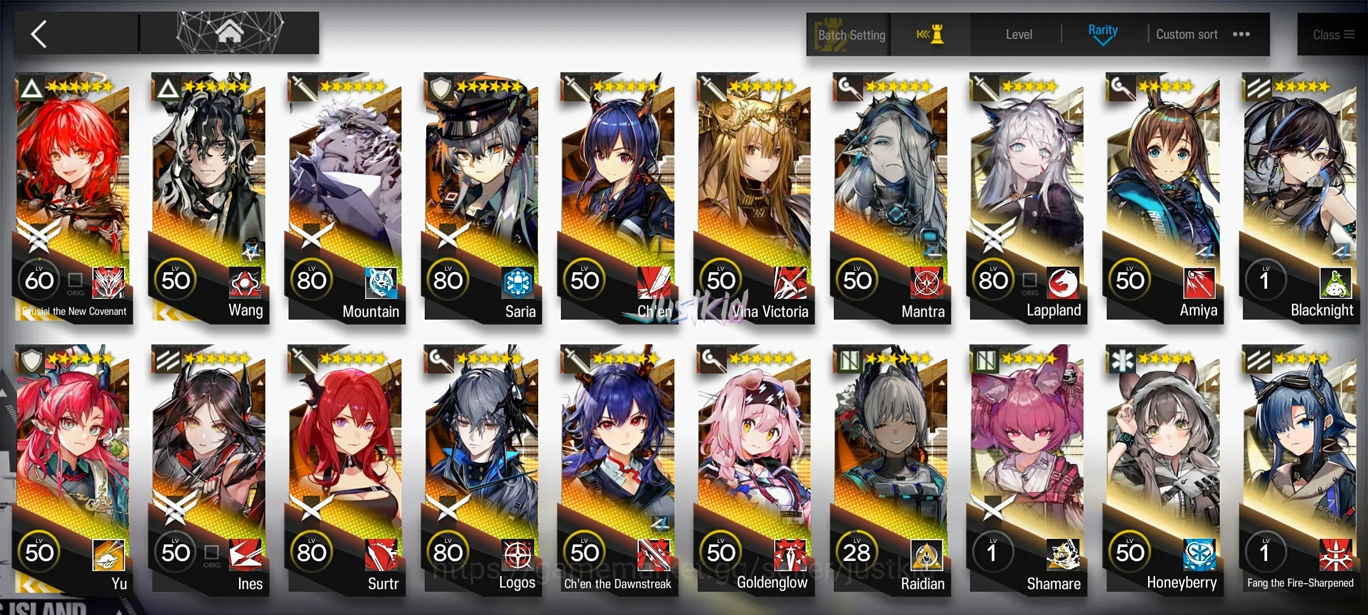 Arknights Accounts Starter ARKNIGHTS GLOBAL STARTERMID 14*6 , 3 LIMITED WANG,YU,EXUSIAI ALTER , LOGOS,INES,CHEN 1