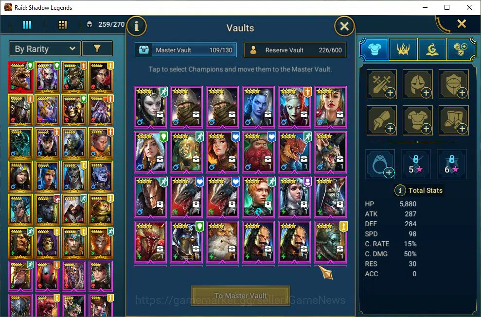 Raid: Shadow Legends Accounts Lv7 891K Power|1 Mythic(Androc)|23 Legend(Ninja,Al image 15